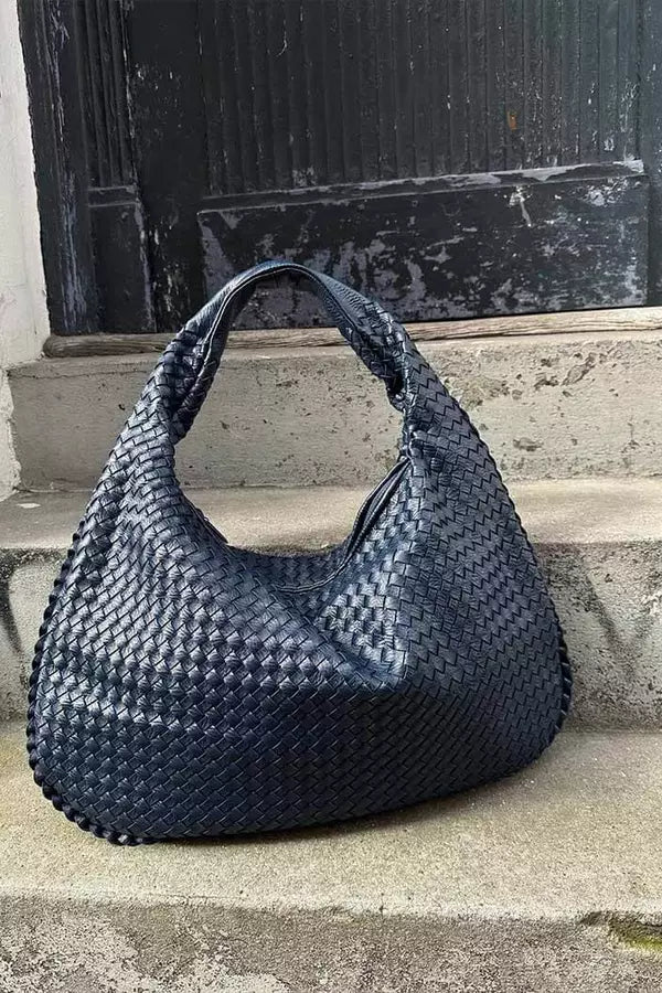Sac souple tressé porté épaule pour femme