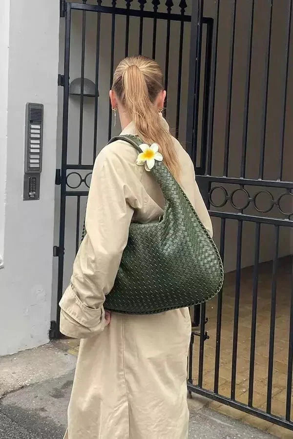 Women's Woven Slouchy Shoulder Bag