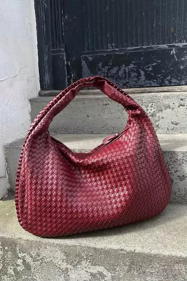 Women's Woven Slouchy Shoulder Bag