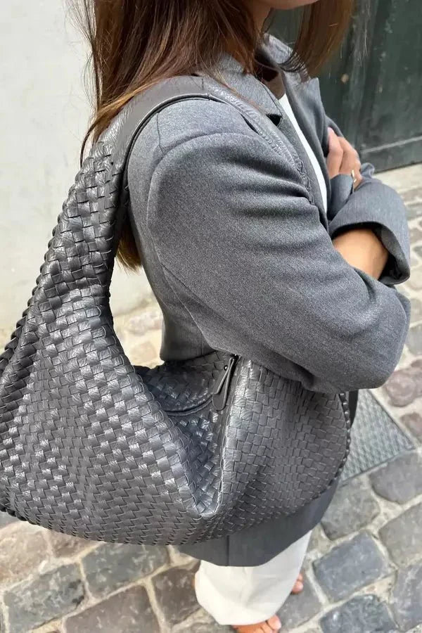 Women's Woven Slouchy Shoulder Bag