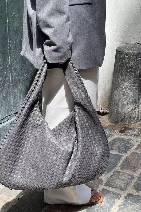 Women's Woven Slouchy Shoulder Bag