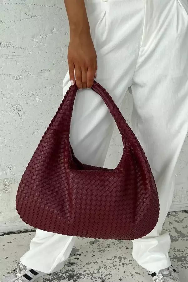 Women's Woven Slouchy Shoulder Bag