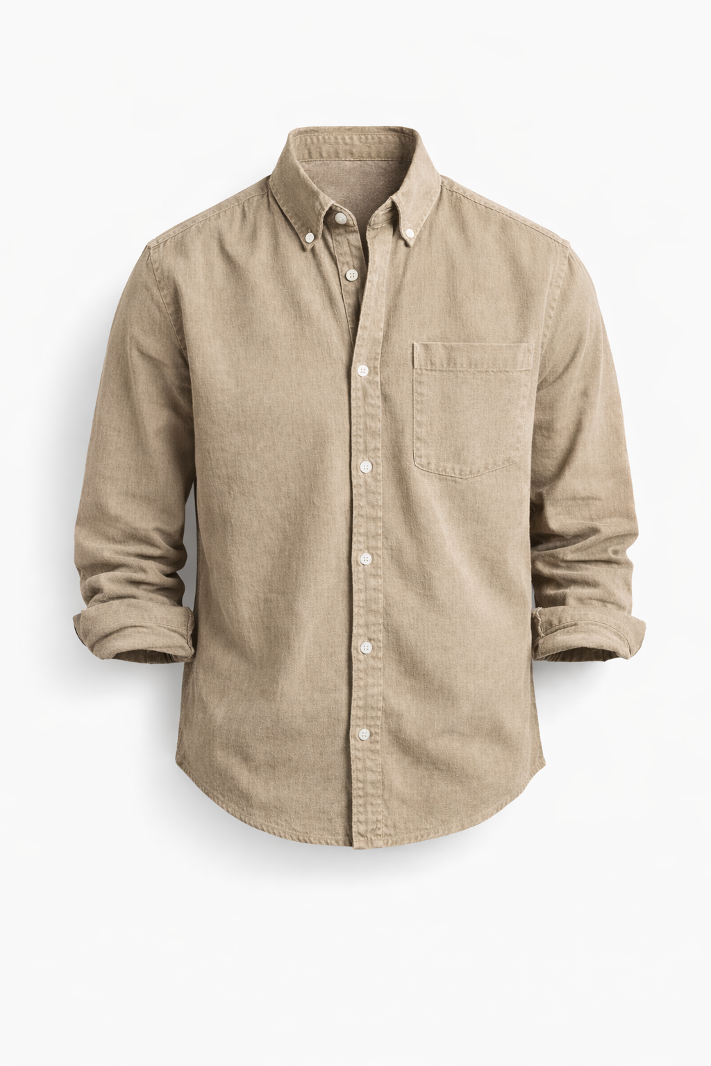 Men's Cotton Linen Button-Down Shirt for Summer Smart Casual Wear
