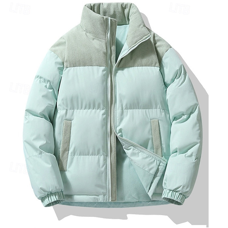Doudoune matelassée pour homme | manteau d'hiver à col montant